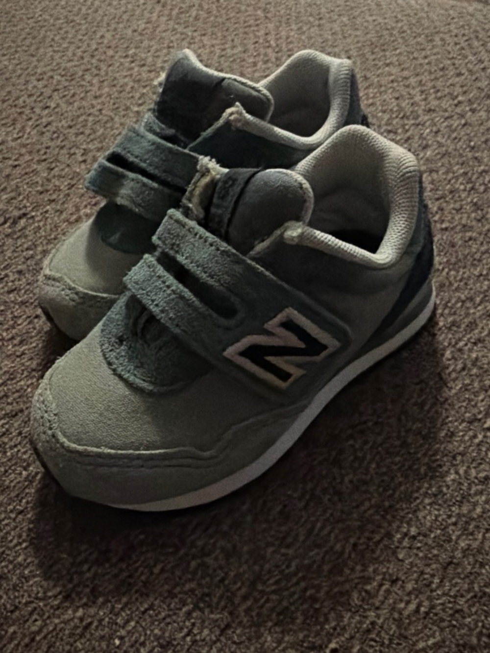New Balance Kids' Light Gray Velcro Sneakers
